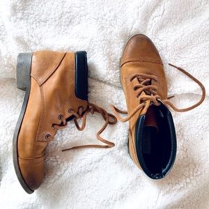 Steve Madden Leather Tie Booties